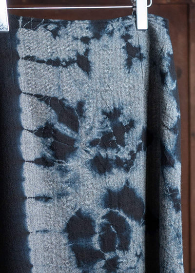 SUZUSAN Wool Cashmere Herri Ngbone Wrap Skirt Black X Black, 5467 6018WNK-011-1010