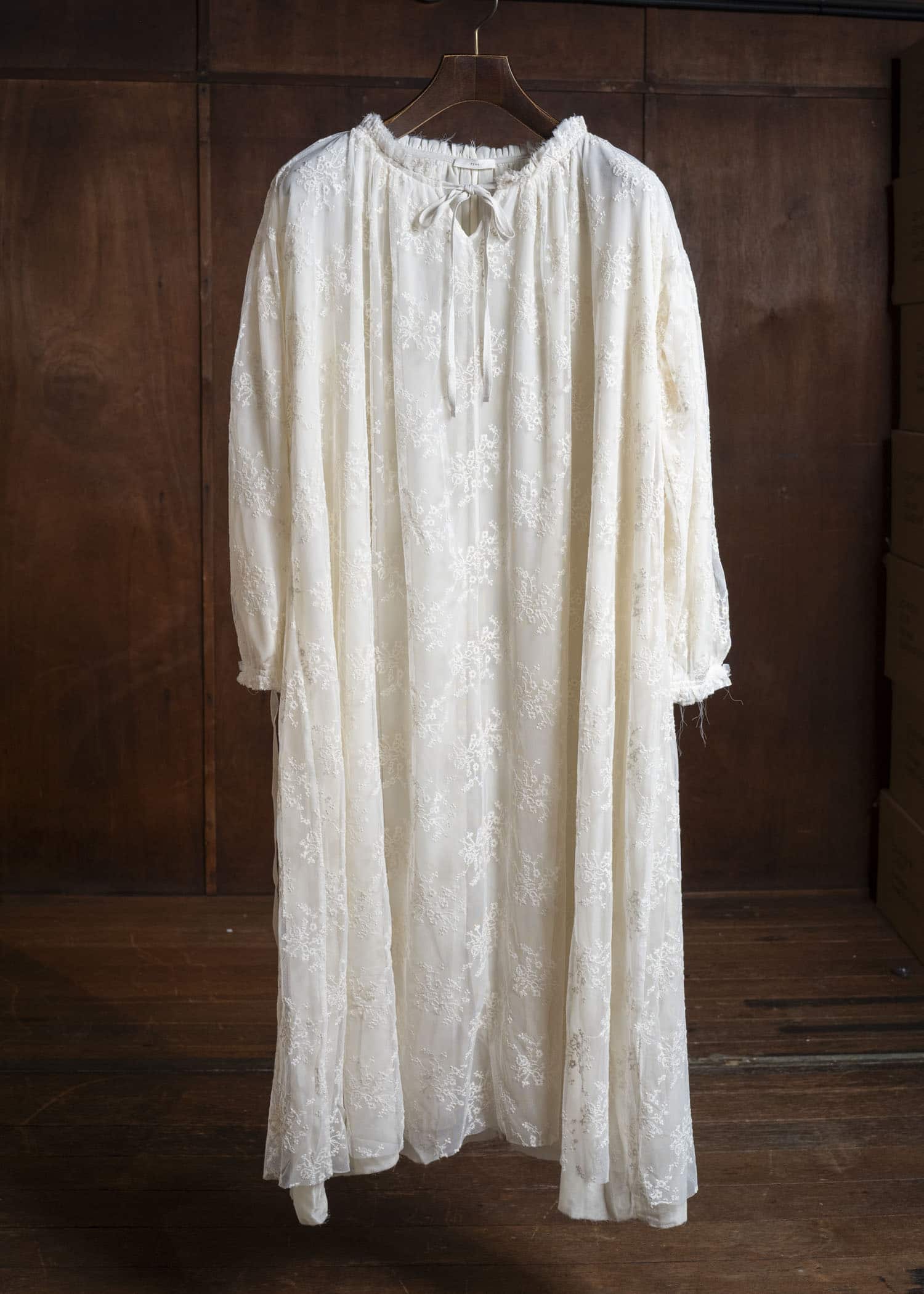 Peng Tai Lace Blouse Dress Beige PW25C02-1