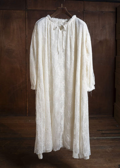 Peng Tai Lace Blouse Dress Beige PW25C02-1