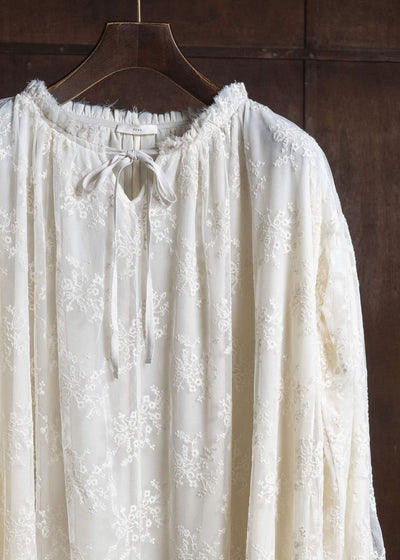 Peng Tai Lace Blouse Dress Beige PW25C02-1