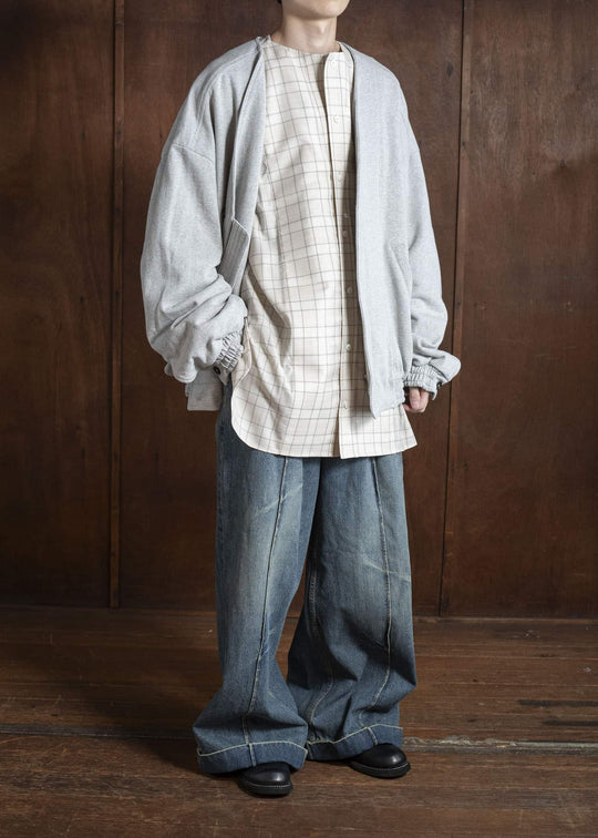 HED MAYNER EMBROIDERED SWEATSHIRT HB211B-030- MEDIUM GRAY HMMB72026T- HB211B