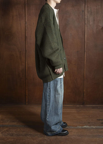 HED MAYNER CARDIGAN HB619-312-MEDIUM GREEN HMMB75089A- HB619