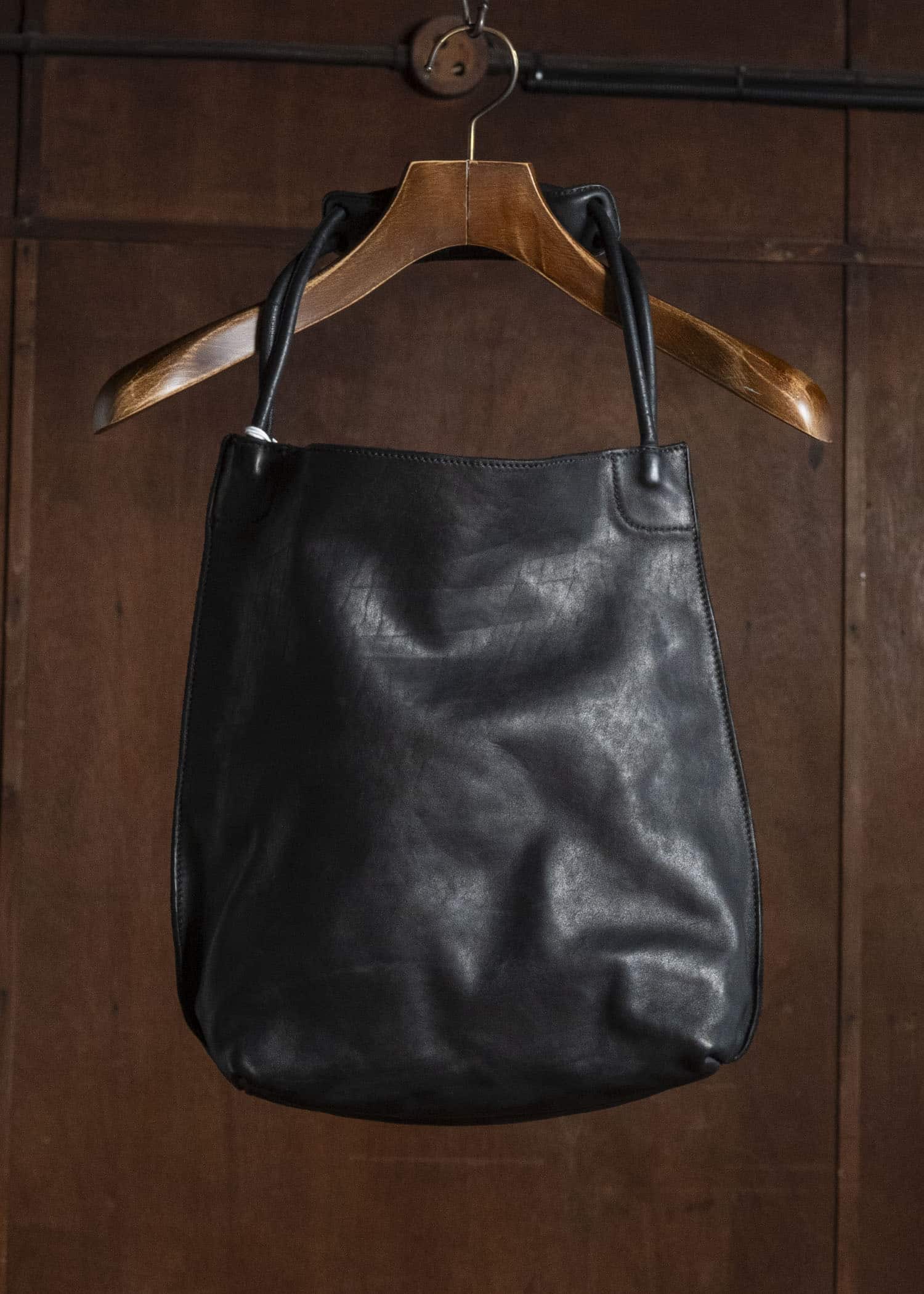 GUIDI RF02 SHOPPER BAG SOFT HORSE FULL GRAIN BLKT