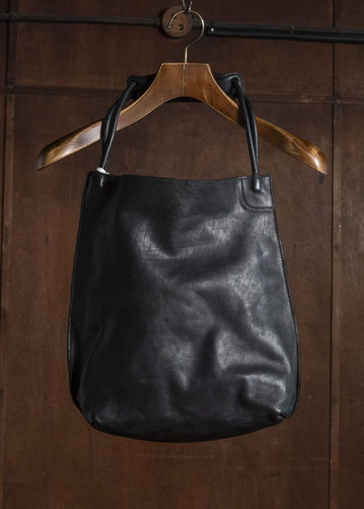 GUIDI RF02 SHOPPER BAG SOFT HORSE FULL GRAIN BLKT