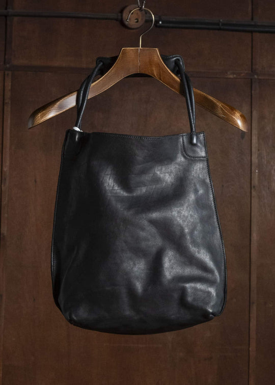 GUIDI RF02 SHOPPER BAG SOFT HORSE FULL GRAIN BLKT