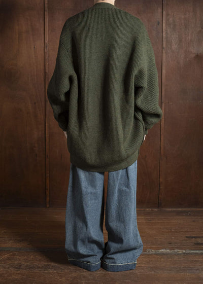 HED MAYNER CARDIGAN HB619-312-MEDIUM GREEN HMMB75089A- HB619