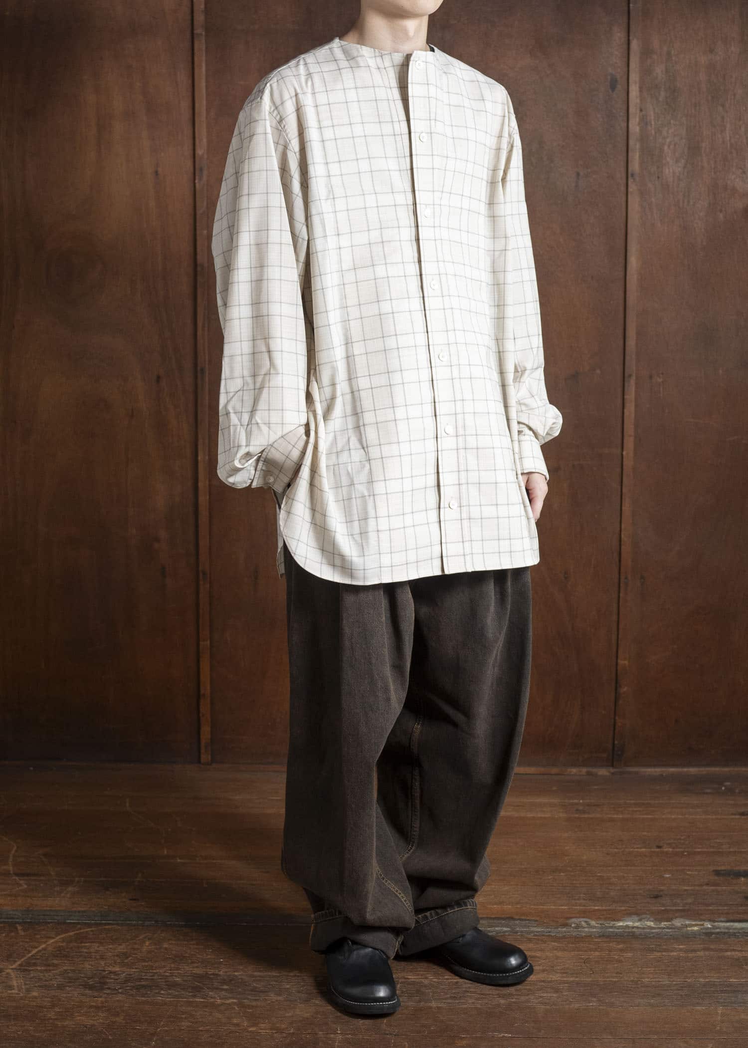 HED MAYNER BONDED FRONT SHIRT HB208-262-MEDIUM BEIGE HMMB60027A- HB208