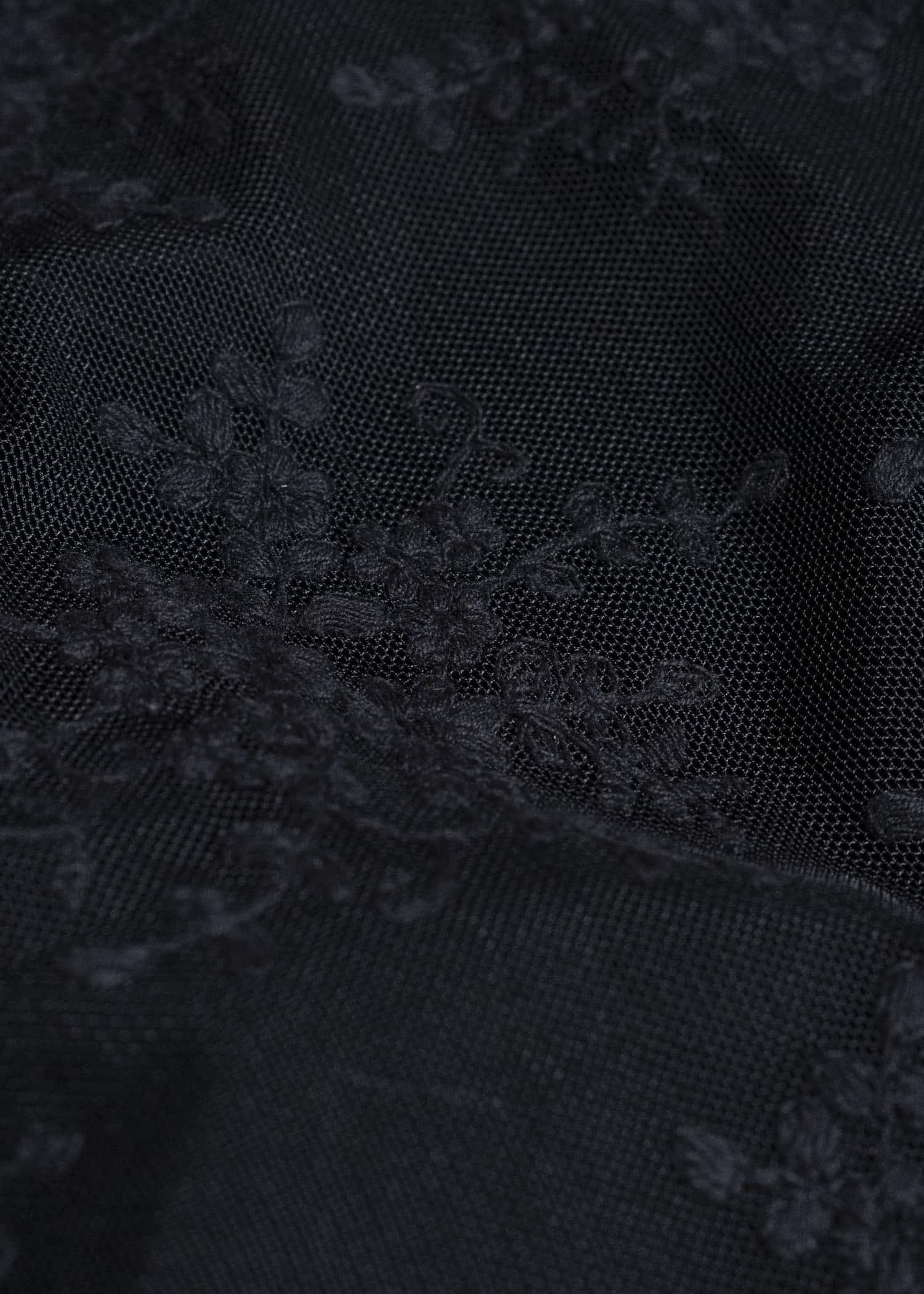 Peng Tai Lace Blouse Dress Black PW25C02-2