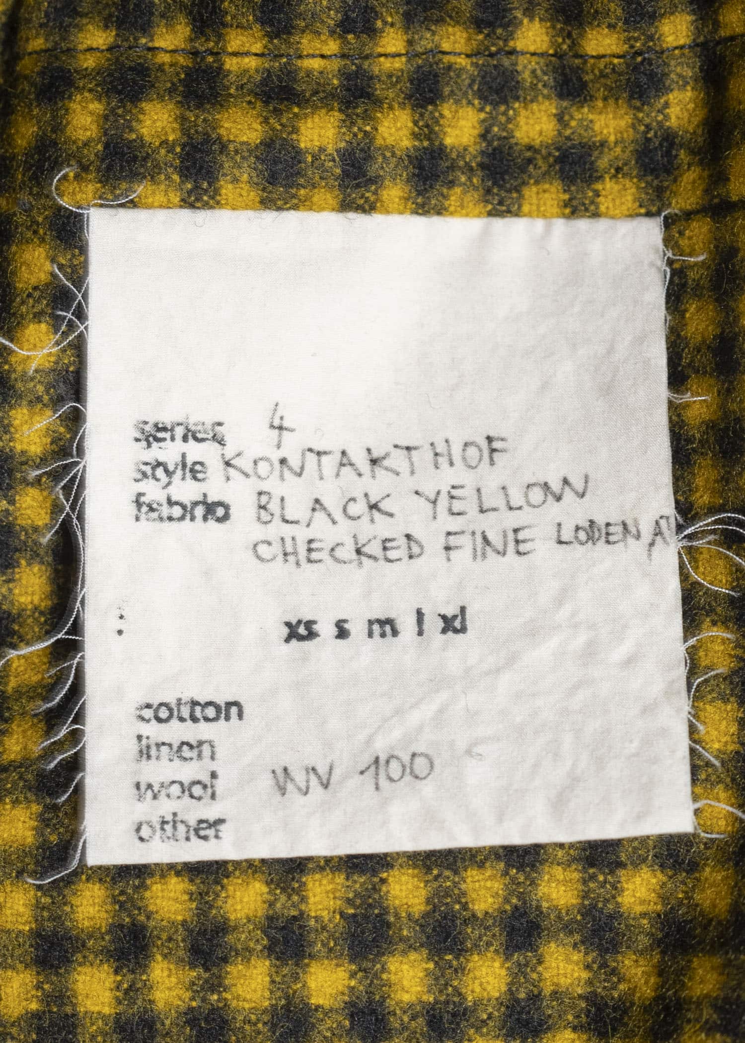 unkruid kontakthof black yellow checked fine loden