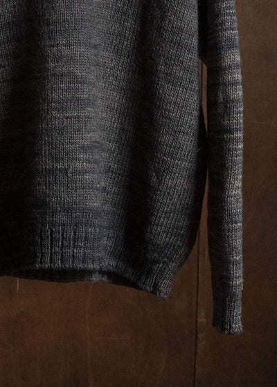 MARK.S MS0087 HAND KNIT CREW NECK LOGWOOD