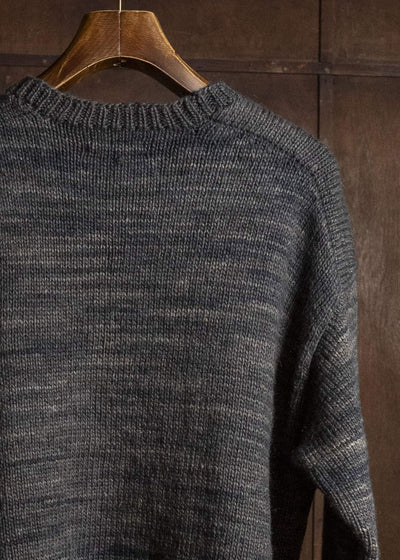 MARK.S MS0087 HAND KNIT CREW NECK LOGWOOD
