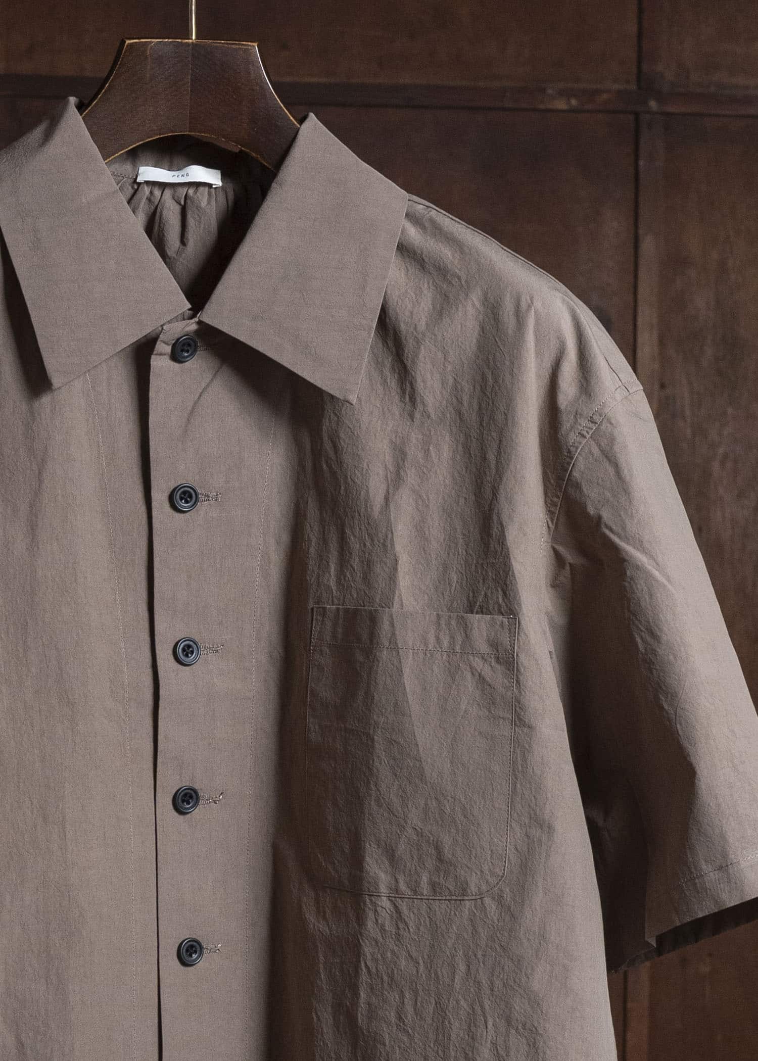 Peng Tai Sl Shirt Mossy Brown PS26M02-2