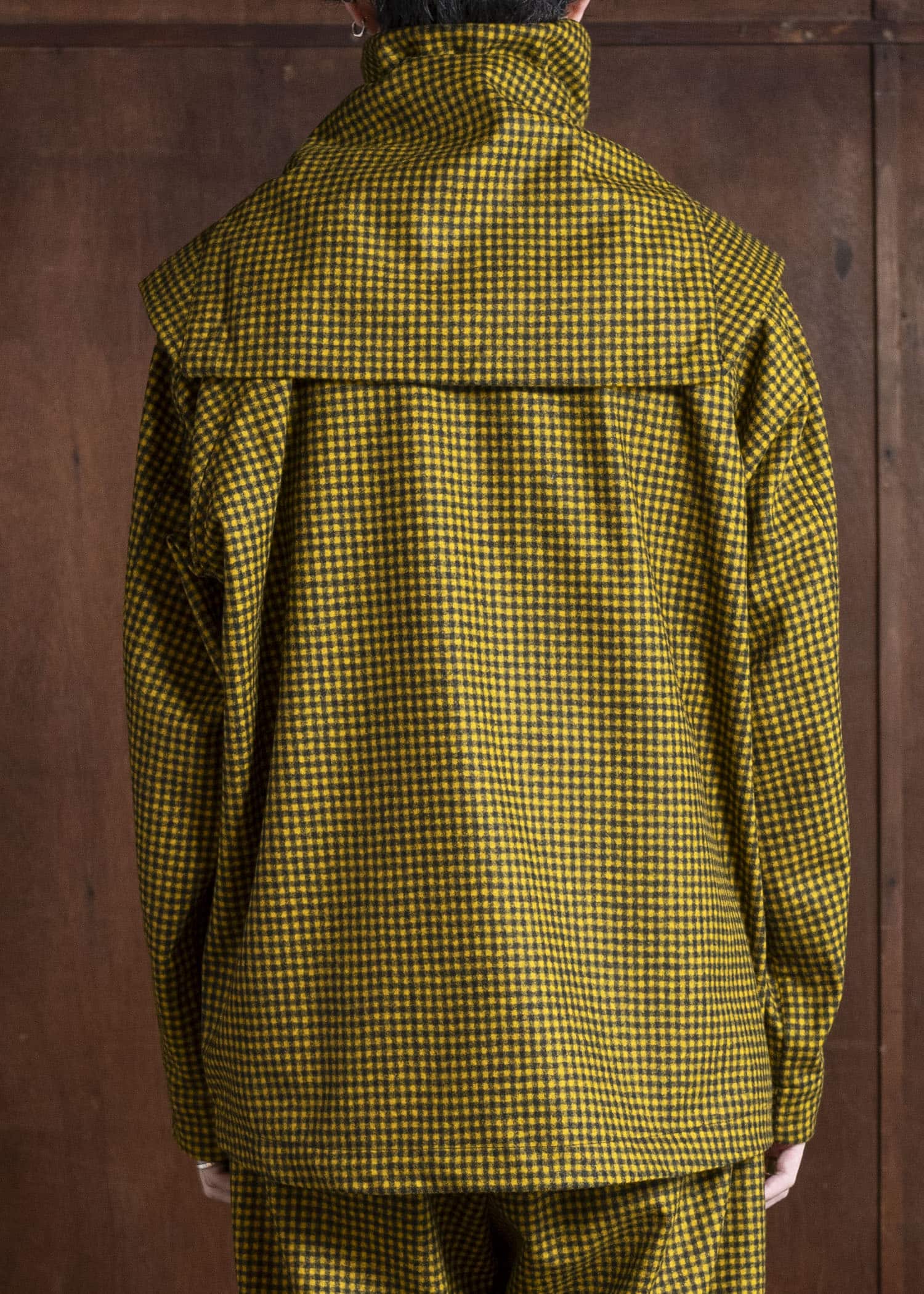 unkruid kontakthof black yellow checked fine loden