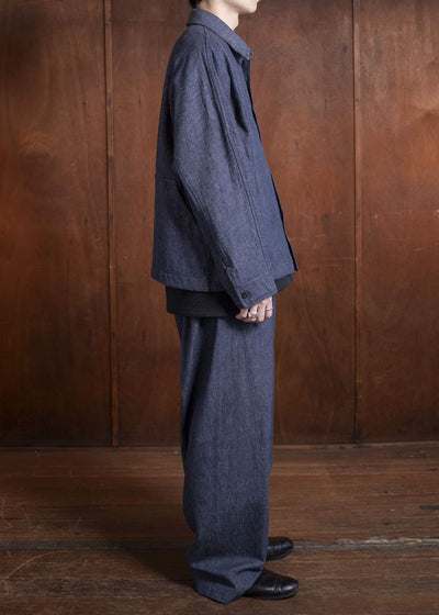 Jurgen Lehl カーディデニムレンテンテーパードパンツ Navy J0551FPM353