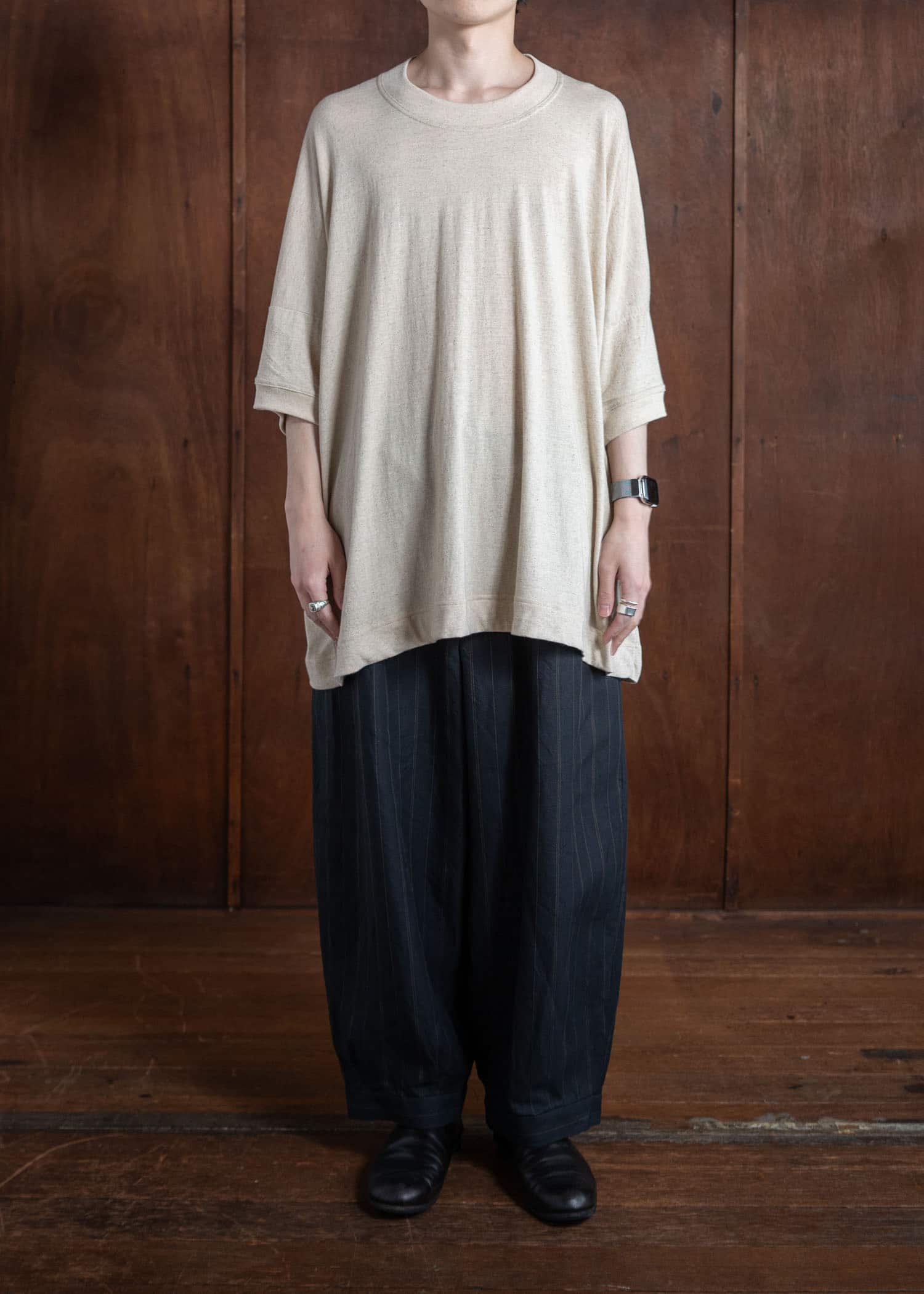 KLASICA Tucked x2 Trousers / Vintage Stripe