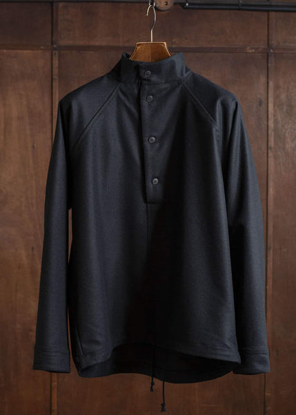 unkruid hutten shirt black fine loden