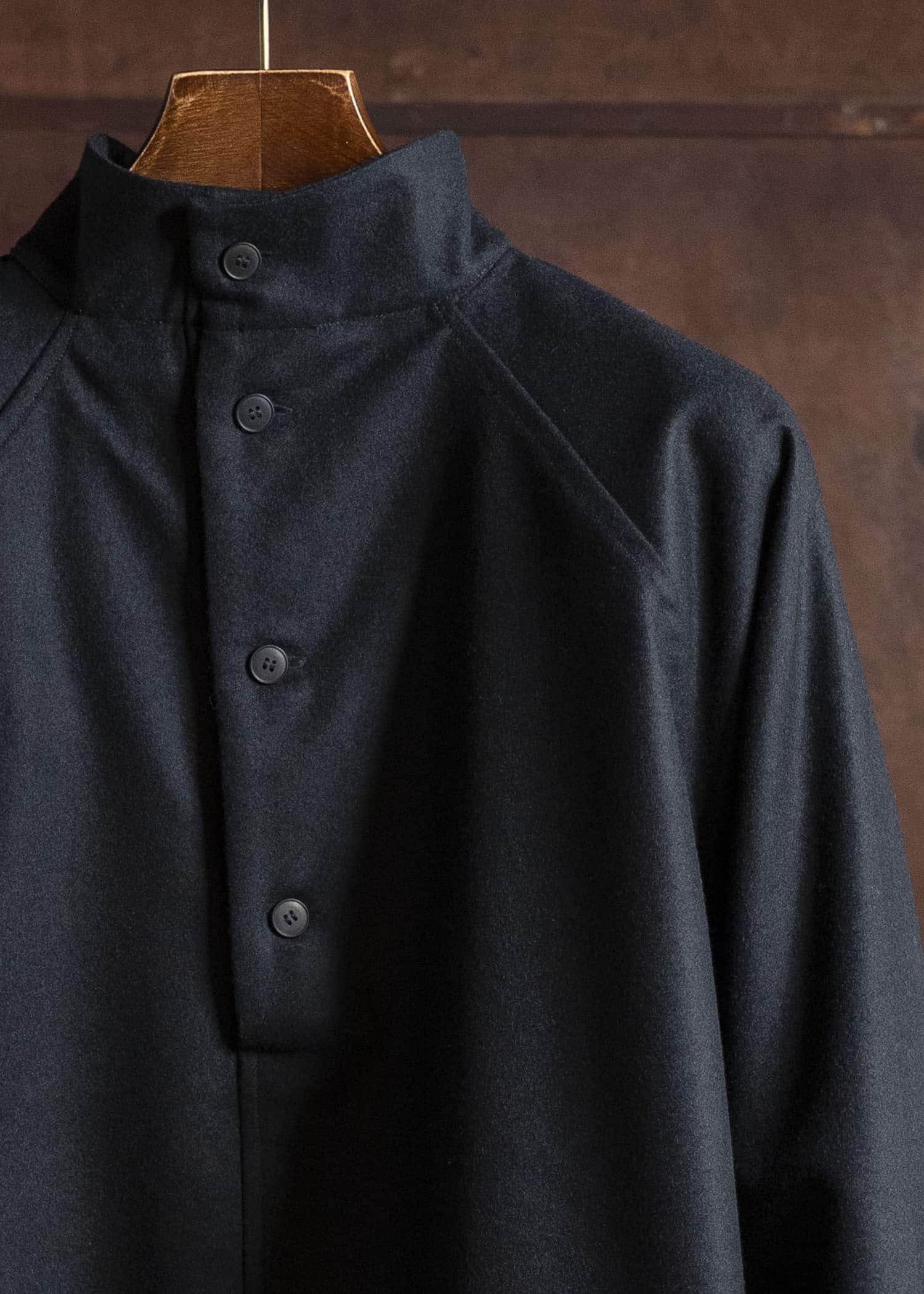 unkruid hutten shirt black fine loden