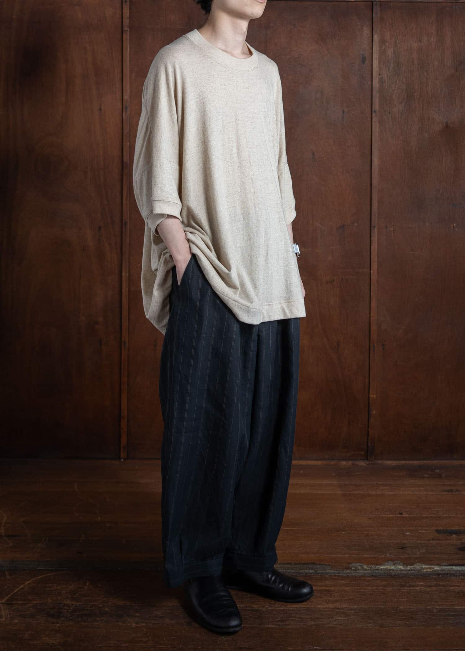 KLASICA Tucked x2 Trousers / Vintage Stripe