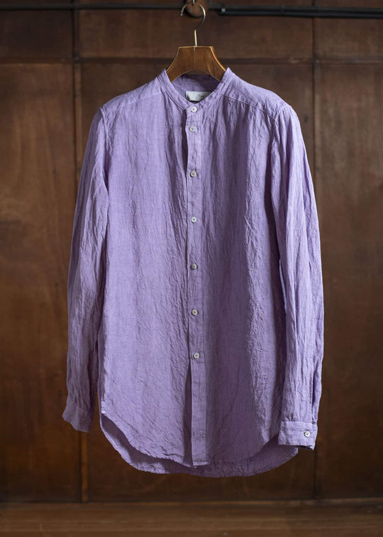 amachi. Side Slit Shirt AY00-7-3 Log wood Purple