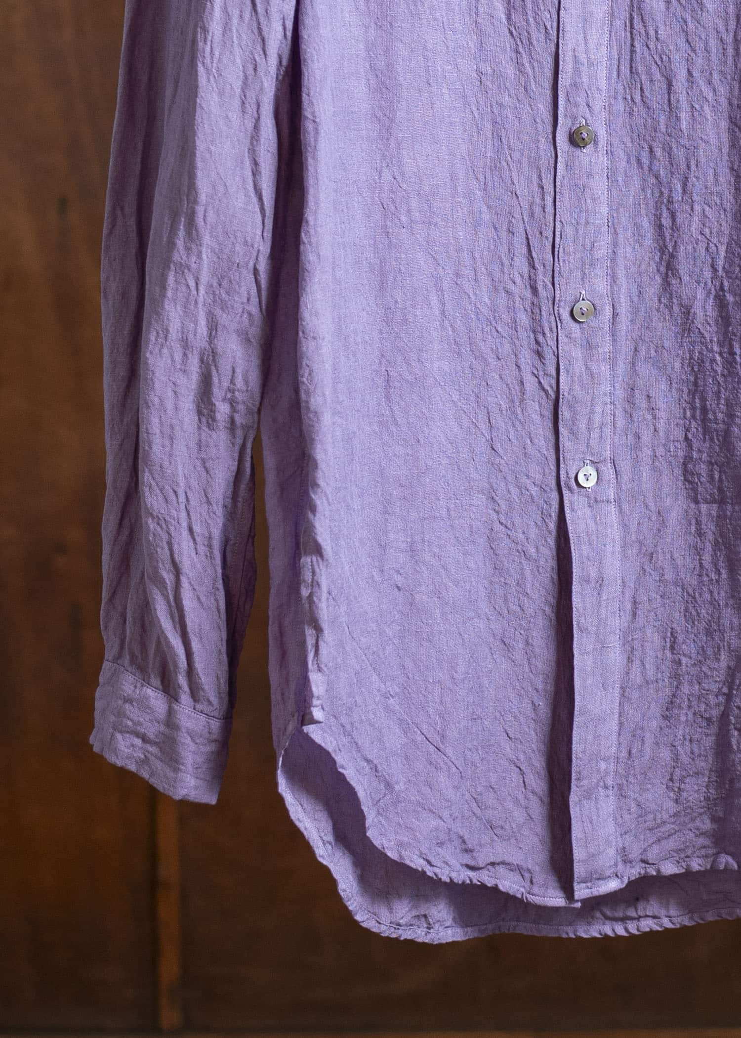 amachi. Side Slit Shirt AY00-7-3 Log wood Purple
