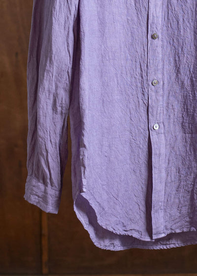 amachi. Side Slit Shirt AY00-7-3 Log wood Purple