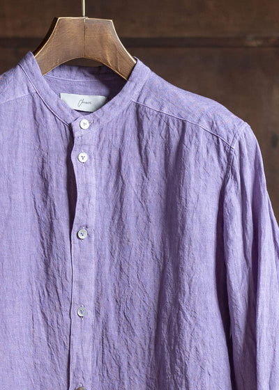 amachi. Side Slit Shirt AY00-7-3 Log wood Purple