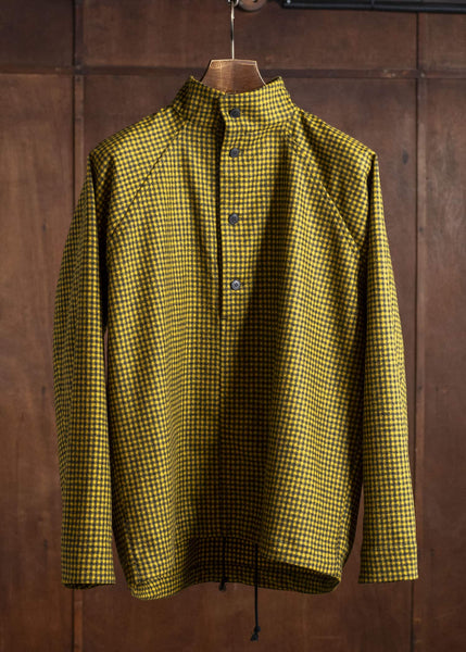 unkruid hutten shirt black yellow checked fine loden