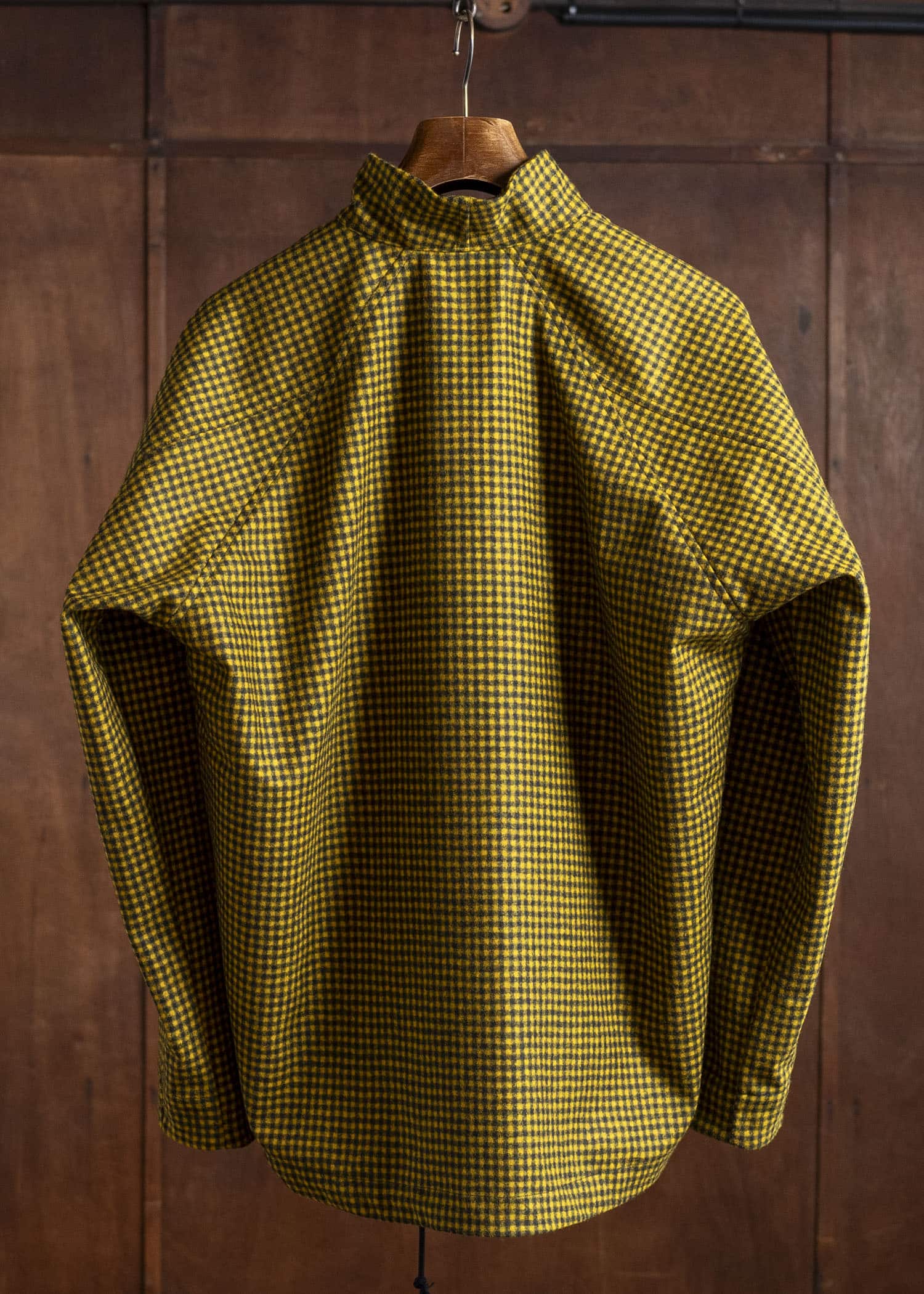 unkruid hutten shirt black yellow checked fine loden