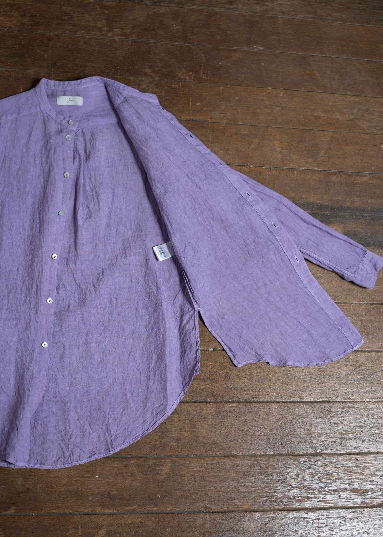 amachi. Side Slit Shirt AY00-7-3 Log wood Purple