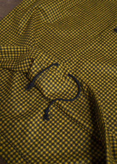 unkruid hutten shirt black yellow checked fine loden