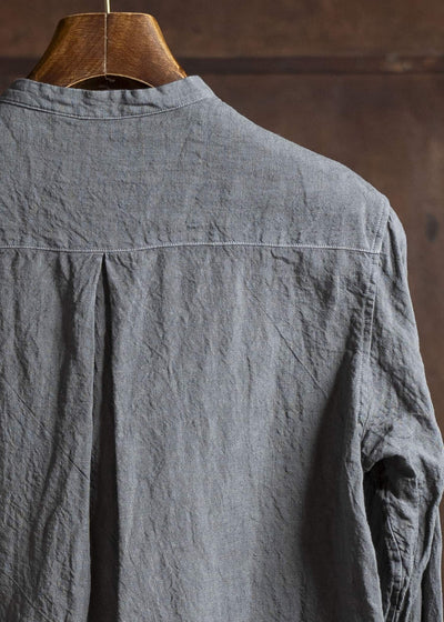 amachi. Side Slit Shirt AY00-7-3 Stone Gray