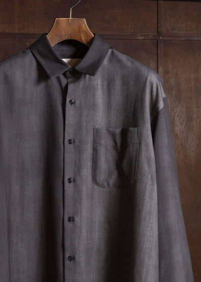 YOKO SAKAMOTO YS-26AW-55-CHARCOAL GRAY × GRAY Regular Collar Shirt CHARCOAL GRAY × GRAY