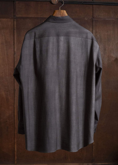 YOKO SAKAMOTO YS-26AW-55-CHARCOAL GRAY × GRAY Regular Collar Shirt CHARCOAL GRAY × GRAY
