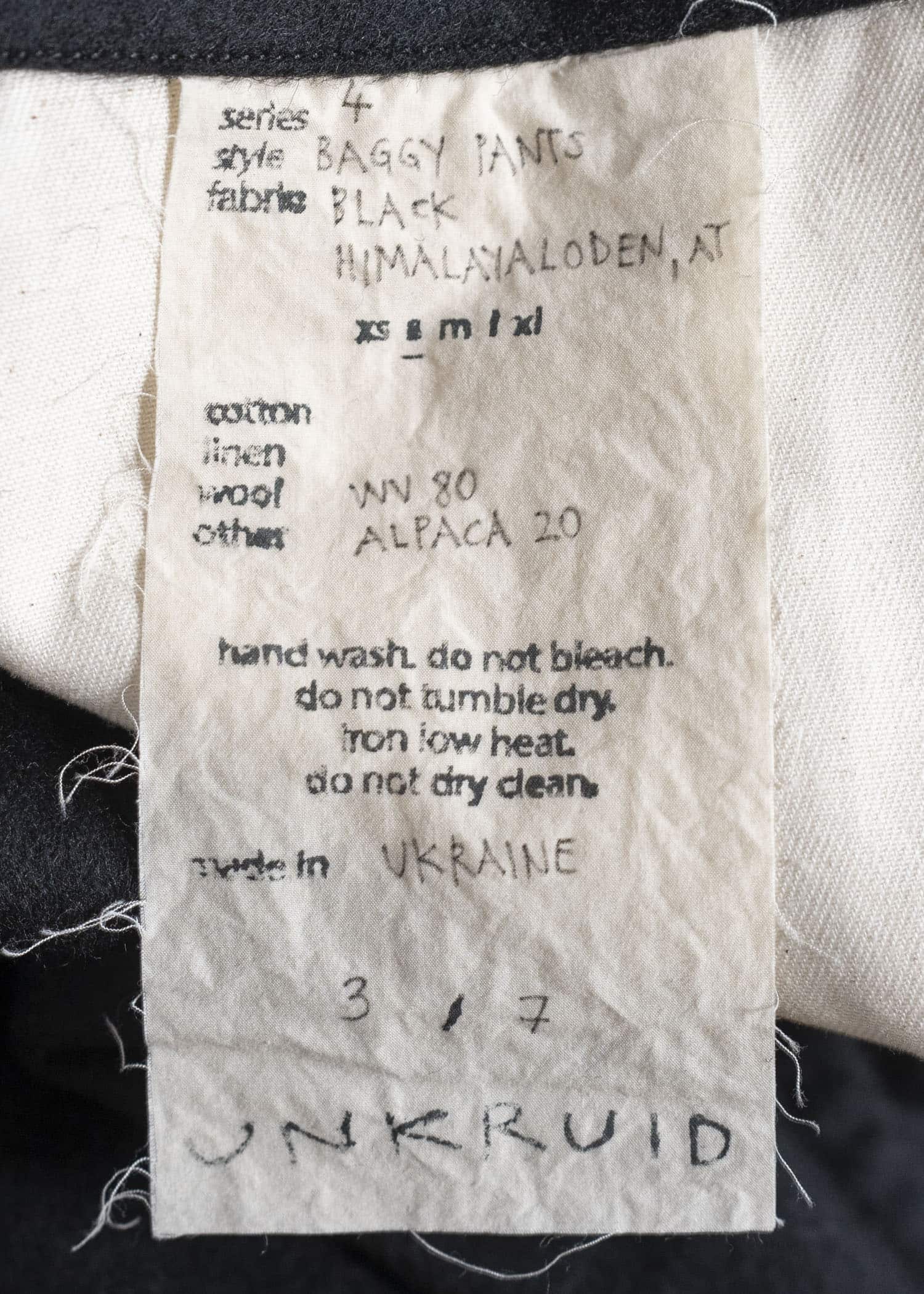 unkruid baggy pants black himalayaloden