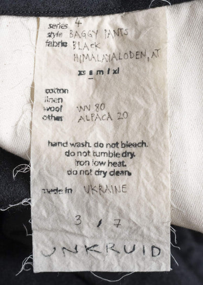 unkruid baggy pants black himalayaloden
