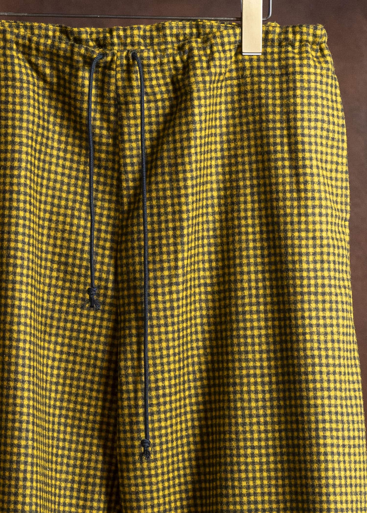 unkruid long days black yellow checked fine loden