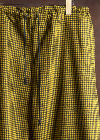 unkruid long days black yellow checked fine loden