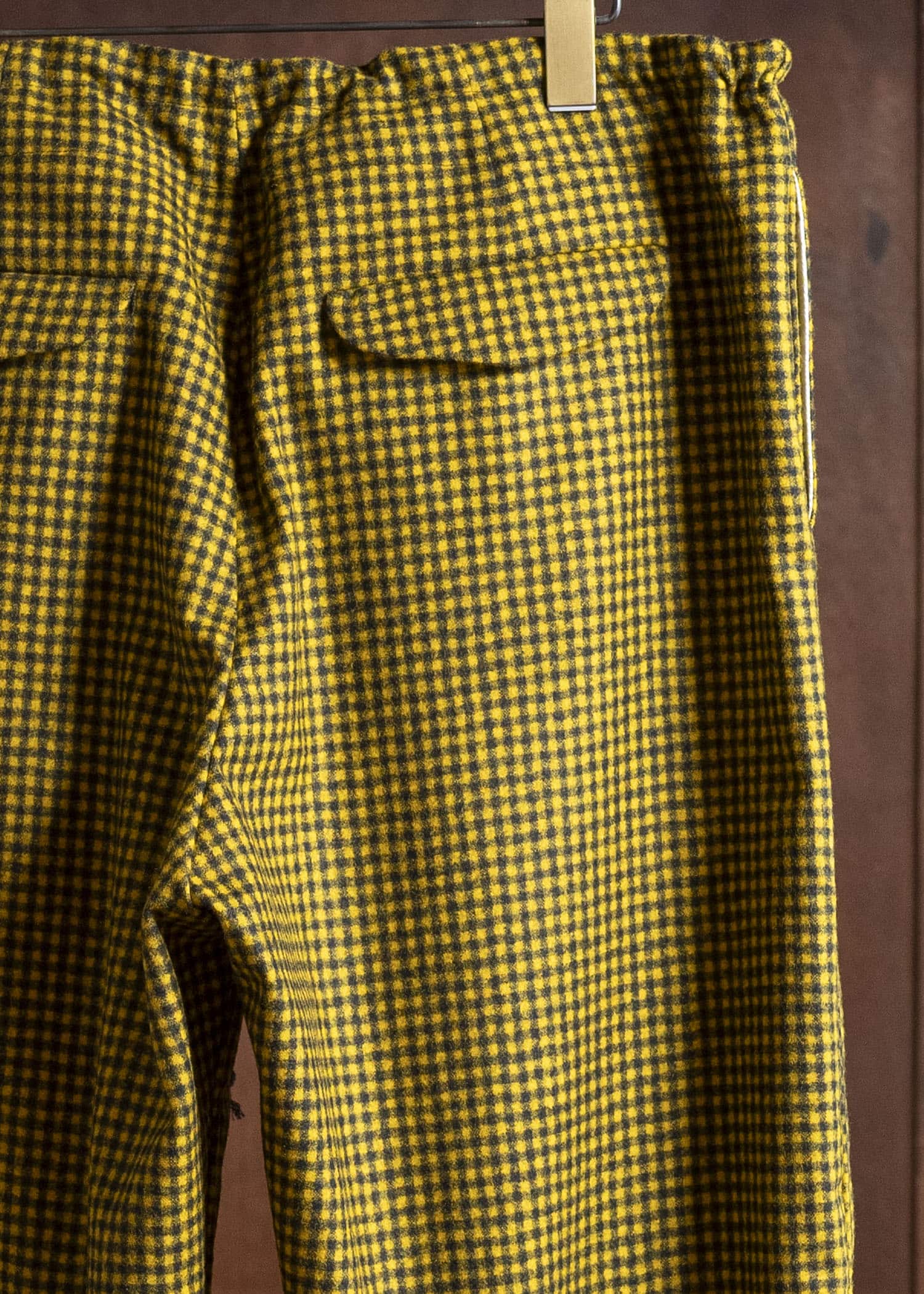 unkruid long days black yellow checked fine loden