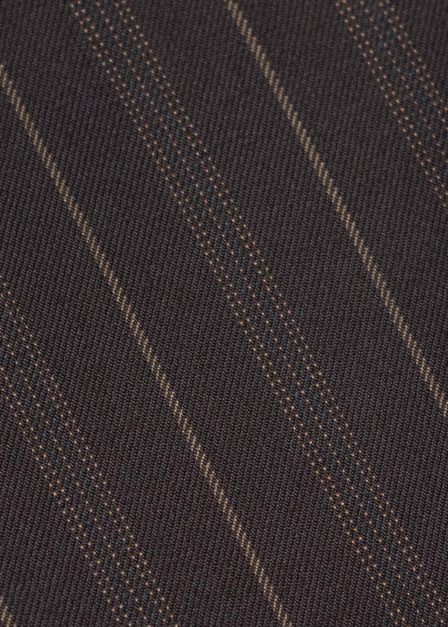 unkruid inmo trousers brown striped worsted suiting