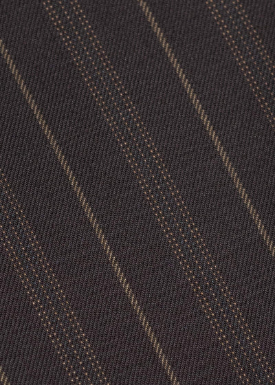 unkruid inmo trousers brown striped worsted suiting