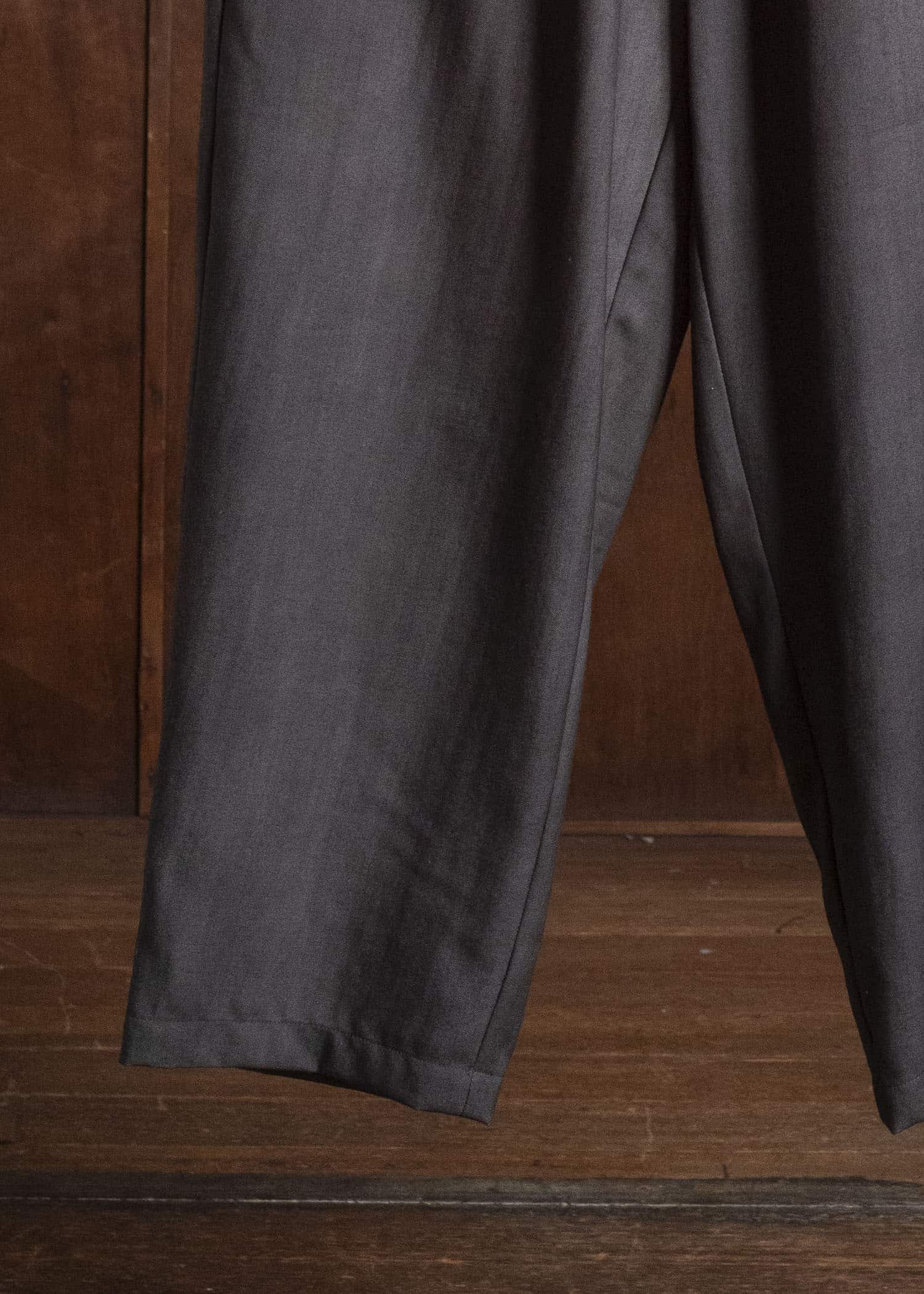 YOKO SAKAMOTO YS-26AW-58-CHARCOAL GRAY × GRAY Relax Easy Pants CHARCOAL GRAY × GRAY