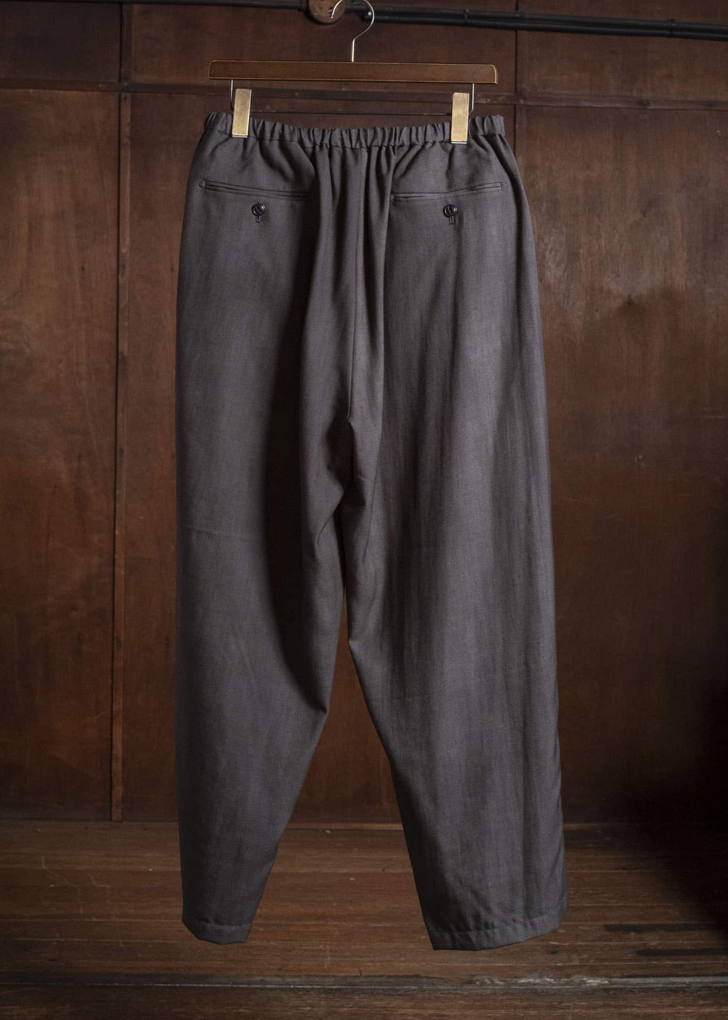 YOKO SAKAMOTO YS-26AW-58-CHARCOAL GRAY × GRAY Relax Easy Pants CHARCOAL GRAY × GRAY