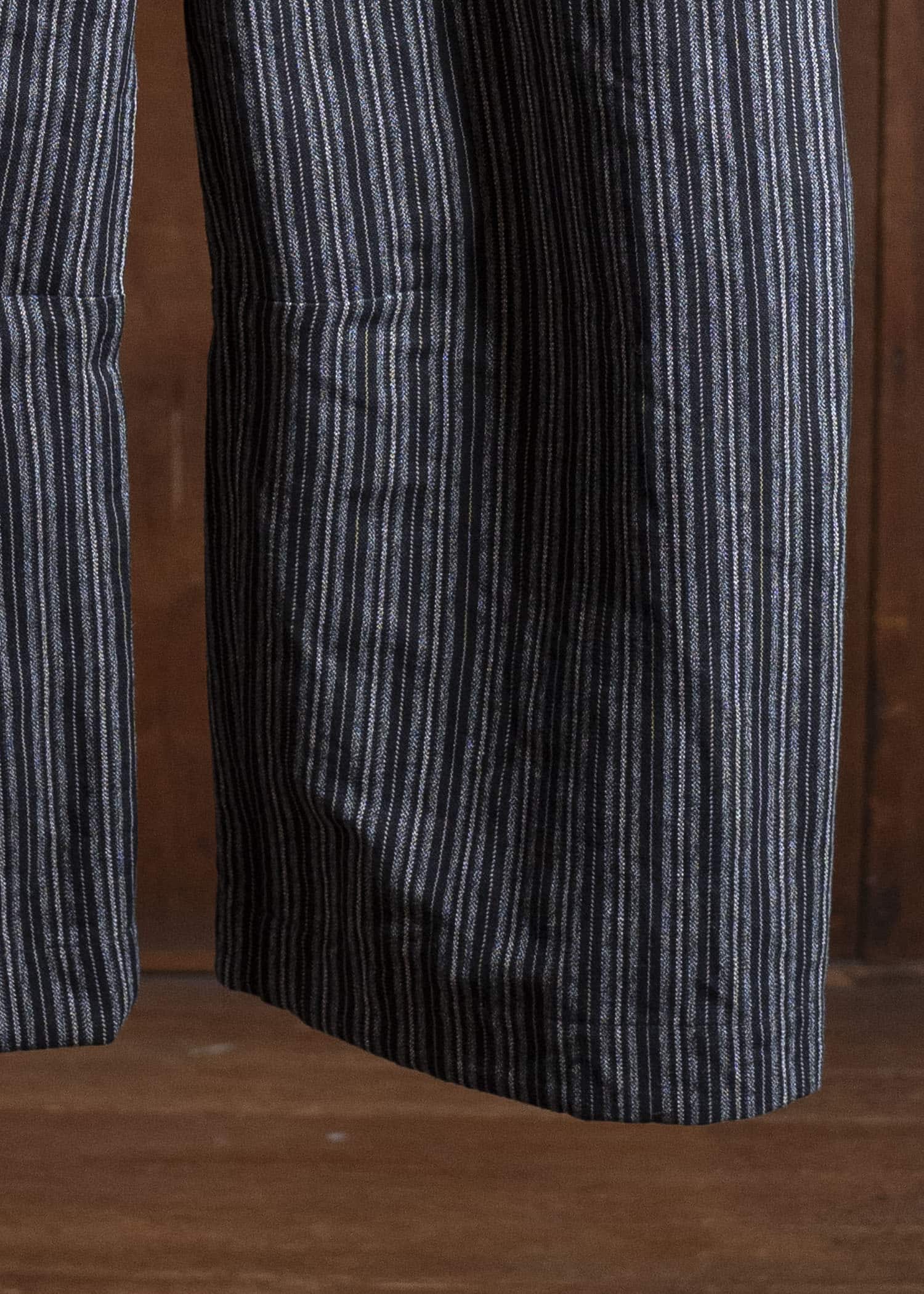 unkruid inmo trousers black striped heavy coutil
