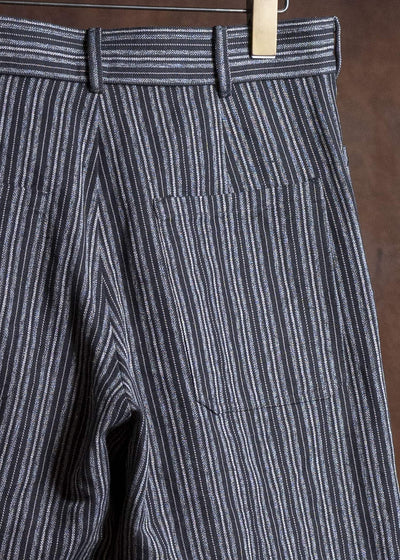 unkruid inmo trousers black striped heavy coutil