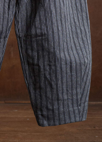 unkruid baggy pants black striped heavy coutil