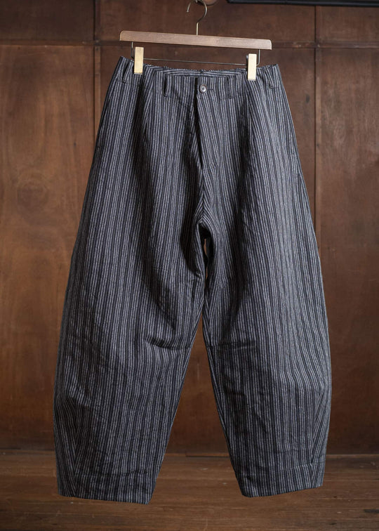 unkruid baggy pants black striped heavy coutil