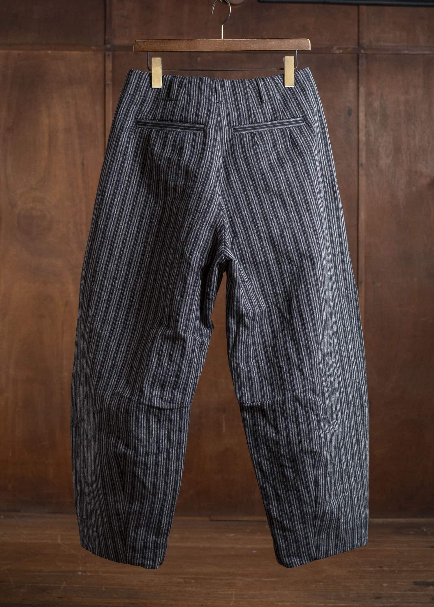 unkruid baggy pants black striped heavy coutil