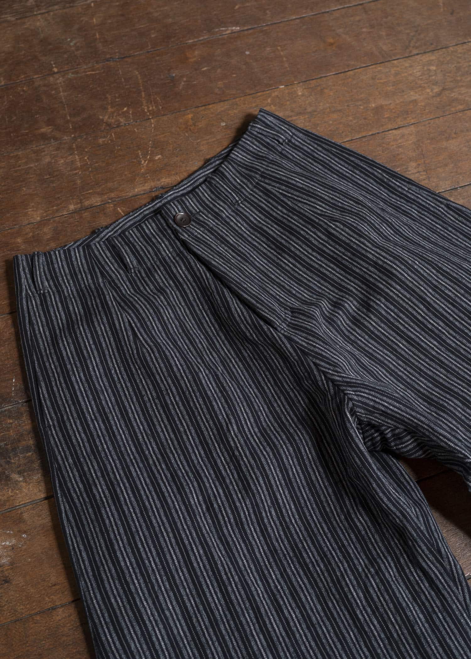unkruid baggy pants black striped heavy coutil