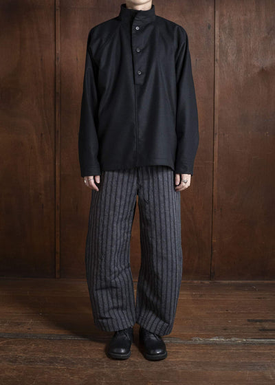 unkruid hutten shirt black fine loden