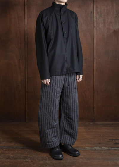 unkruid hutten shirt black fine loden